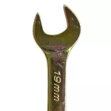 Ключ комбинированный, 19 мм, желтый цинк Сибртех