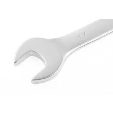 Ключ комбинированный, 17 мм, CrV, матовый хром Stels