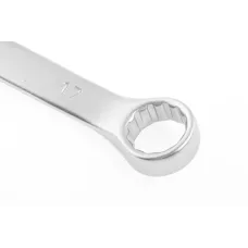 Ключ комбинированный, 17 мм, CrV, матовый хром Stels