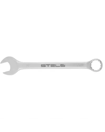 Ключ комбинированный, 27 мм, CrV, матовый хром Stels