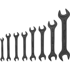 Набор ключей рожковых, 6-24 мм, 8 шт, CrV, фосфатированные, ГОСТ 2839 Сибртех