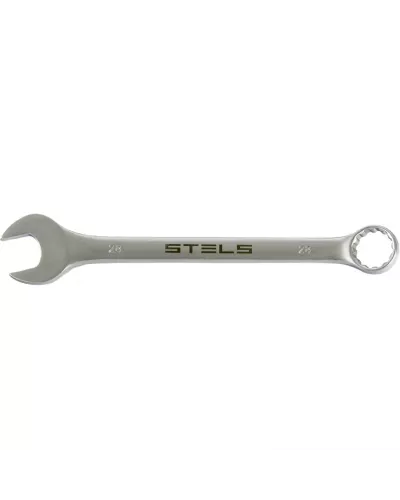Ключ комбинированный, 28 мм, CrV, матовый хром Stels
