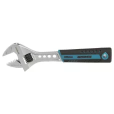 Ключ разводной GROSS, 200 мм, CrV, двухкомпонентная ручка 15561
