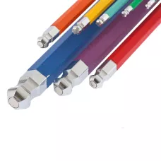 Набор ключей имбусовых GROSS HEX, 1,5–10 мм, S2, 9 шт., магнит, экстра-длинные с шаром, хром/краска 16400