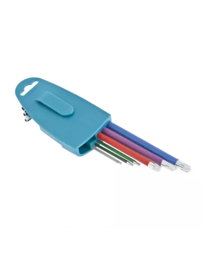 Набор ключей имбусовых Torx -TT, 9 шт: T10-T50, магнит, S2, экстра-длинные, хром/краска 9 шт Gross