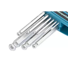 Набор ключей имбусовых GROSS HEX, 1,5–10 мм, S2, 9 штук, удлиненные с шаром, сатинированные 16403