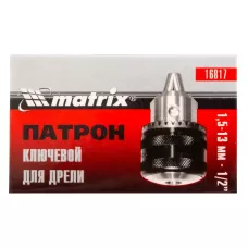 Патрон для дрели ключевой 1,5-13 мм, 1/2 MATRIX 16817