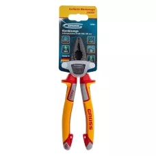 Плоскогубцы комбинированные GROSS, диэлектрические трехкомпонентные рукоятки до 1000 В, 180 мм 16989