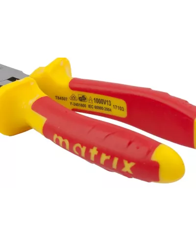 Длинногубцы прямые Insulated, 200 мм, двухкомпонентные рукоятки Matrix Professional