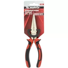 Длинногубцы прямые NICKEL, 160 мм, никелированные MATRIX 17164