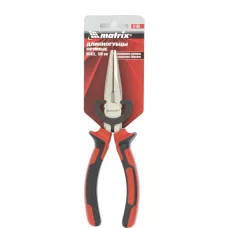 Длинногубцы прямые NICKEL, 180 мм, никелированные MATRIX 17166