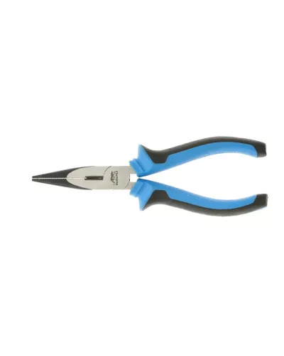 Длинногубцы прямые 160 мм, хром-ванадий, двухкомпонентные рукоятки Барс