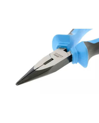 Длинногубцы прямые 160 мм, хром-ванадий, двухкомпонентные рукоятки Барс