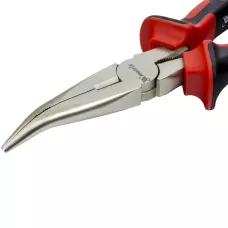 Длинногубцы изогнутые NICKEL, 180 мм, никелированные MATRIX 17422