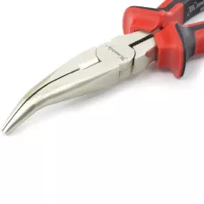 Длинногубцы изогнутые NICKEL, 200 мм, никелированные MATRIX 17424