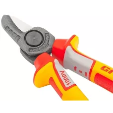Кабелерез GROSS, диэлектрические рукоятки до 1000 В, трехкомпонентные рукоятки, 160 мм 17725