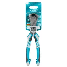 Клещи торцевые GROSS усиленные с рычажным механизмом, трехкомпонентные рукоятки, 200 мм 17990