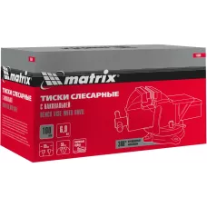 Тиски слесарные, 100 мм, поворотные, с наковальней MATRIX 18600