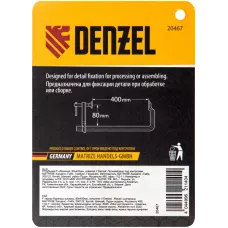 Струбцина DENZEL F-образная, 80x400мм, кованая