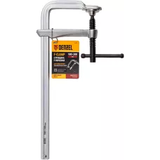 Струбцина DENZEL F-образная, 100x300мм, кованая