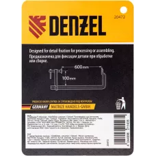 Струбцина DENZEL F-образная, 100x600мм, кованая
