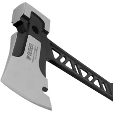 Топор цельнокованый DENZEL 600 г, двухкомпонентная обрезиненная рукоятка