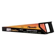 Ножовка по дереву, 400 мм, 5-6 TPI, каленый зуб, линейка, пластиковая рукоятка SPARTA 232305