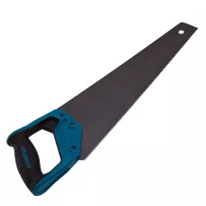 Ножовка по дереву GROSS "PIRANHA", 450 мм, 11-12 TPI, зуб-3D, калёный зуб, тефлоновое покрытие полотна, 2-х комп. рук-ка 24106