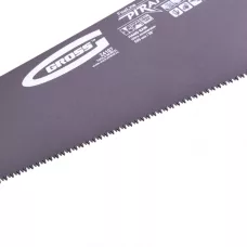 Ножовка по дереву GROSS "PIRANHA", 500 мм, 11-12 TPI, зуб-3D, калёный зуб, тефлоновое покрытие полотна, 2-х комп. рук-ка 24107