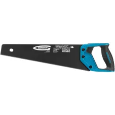 Ножовка по дереву GROSS "PIRANHA", 400 мм, 11-12 TPI, зуб-3D, калёный зуб, тефлоновое покрытие полотна, 2-х комп. рук-ка 24111