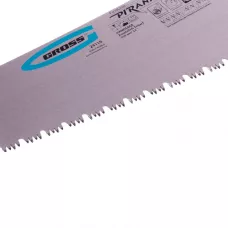 Ножовка по дереву GROSS "PIRANHA", 550 мм, сегментное строение рабочей кромки, 7-8 TPI, зуб-3D, 2-х комп. рук-ка 24119