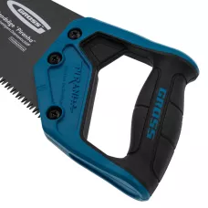 Ножовка по дереву "PIRANHA", 300 мм, 7 TPI, 3D-зуб, тефлоновое покрытие полотна, двухкомпонентная рукоятка GROSS 24124