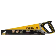 Ножовка по дереву DENZEL  450 мм, 9 TPI, зуб 3D, металлопластиковая рукоятка