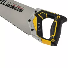 Ножовка по дереву DENZEL 450 мм, 11 TPI, зуб 3D, металлопластиковая рукоятка