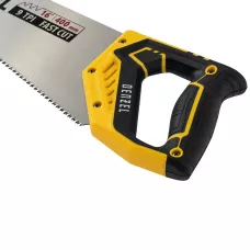 Ножовка по дереву DENZEL 400 мм, 9 TPI, зуб 3D, двухкомпонентная рукоятка