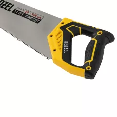 Ножовка по дереву DENZEL 500 мм, 11 TPI, зуб 3D, двухкомпонентная рукоятка