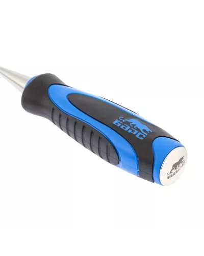 Долото-стамеска, плоская, 28 мм, двухкомпонентная рукоятка, металлический затыльник Барс