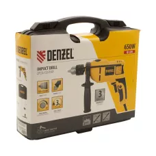 Ударная дрель DENZEL ID-650, 650 Вт, 0-3000 об/мин, 48000 уд/мин