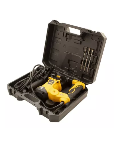 Перфоратор электрический RHV-1250-30, SDS-plus, 1250 Вт, 5 Дж, 3 плюс 1 режим Denzel