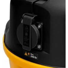 Пылесос строительный DENZEL RVC20, 1400 Вт, бак 20 л, шланг 3 м, розетка с автосинхр.