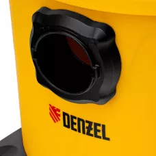 Пылесос строительный DENZEL RVC20, 1400 Вт, бак 20 л, шланг 3 м, розетка с автосинхр.