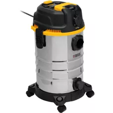 Пылесос строительный DENZEL RVC30, 1400 Вт, бак 30 л, шланг 3 м, розетка с автосинхр.