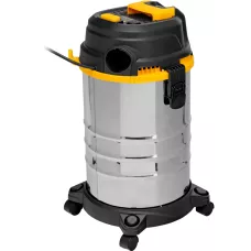 Пылесос строительный DENZEL RVC30, 1400 Вт, бак 30 л, шланг 3 м, розетка с автосинхр.