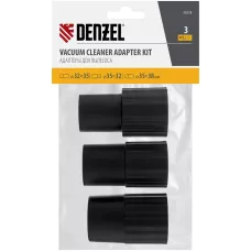 Комплект адаптеров для подключения пылесоса к электроинструменту DENZEL 32-35-38 мм