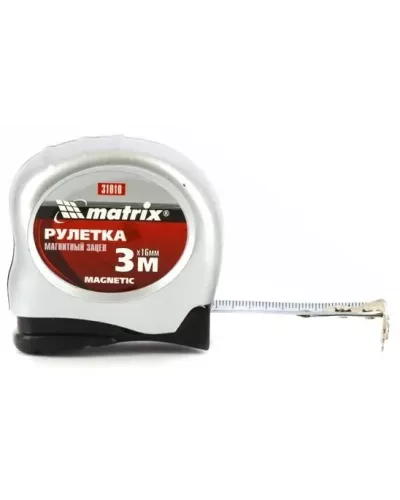 Рулетка Magnetic,3 м х 16 мм,магнитный зацеп Matrix