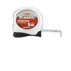 Рулетка Magnetic,5 м х 19 мм,магнитный зацеп Matrix