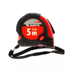 Рулетка, 5 м х 25 мм, обрезиненный корпус MATRIX 31029