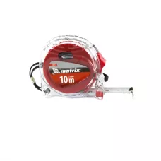 Рулетка Crystal, 10 м х 25 мм, корпус из поликарбоната MATRIX 31075
