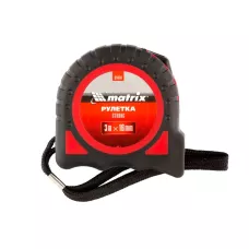 Рулетка Strong, 3 м х 16 мм, обрезиненный корпус MATRIX 31078