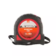 Рулетка Strong, 5 м х 19 мм, обрезиненный корпус MATRIX 31080